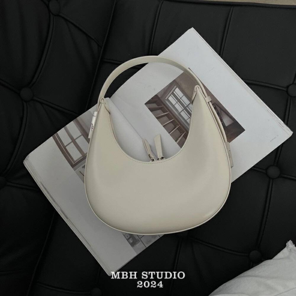 MBH Christmas Annual Edition Korean Crescent Bag Genuine Leather Underarm Shoulder Bag - Image 2