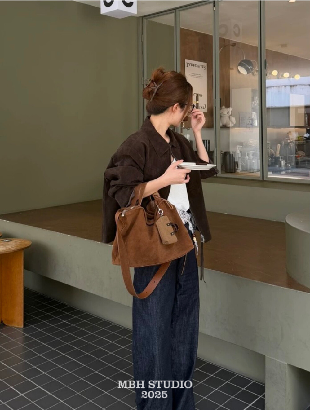 MBH Winter Relaxed Korean Style Tote Bag Large Capacity Commuter Crossbody Shoulder Handbag