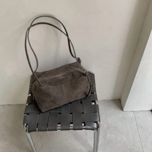 MBH Mini Boston Pillow Bag in Top Grain Leather Casual Shoulder Bag