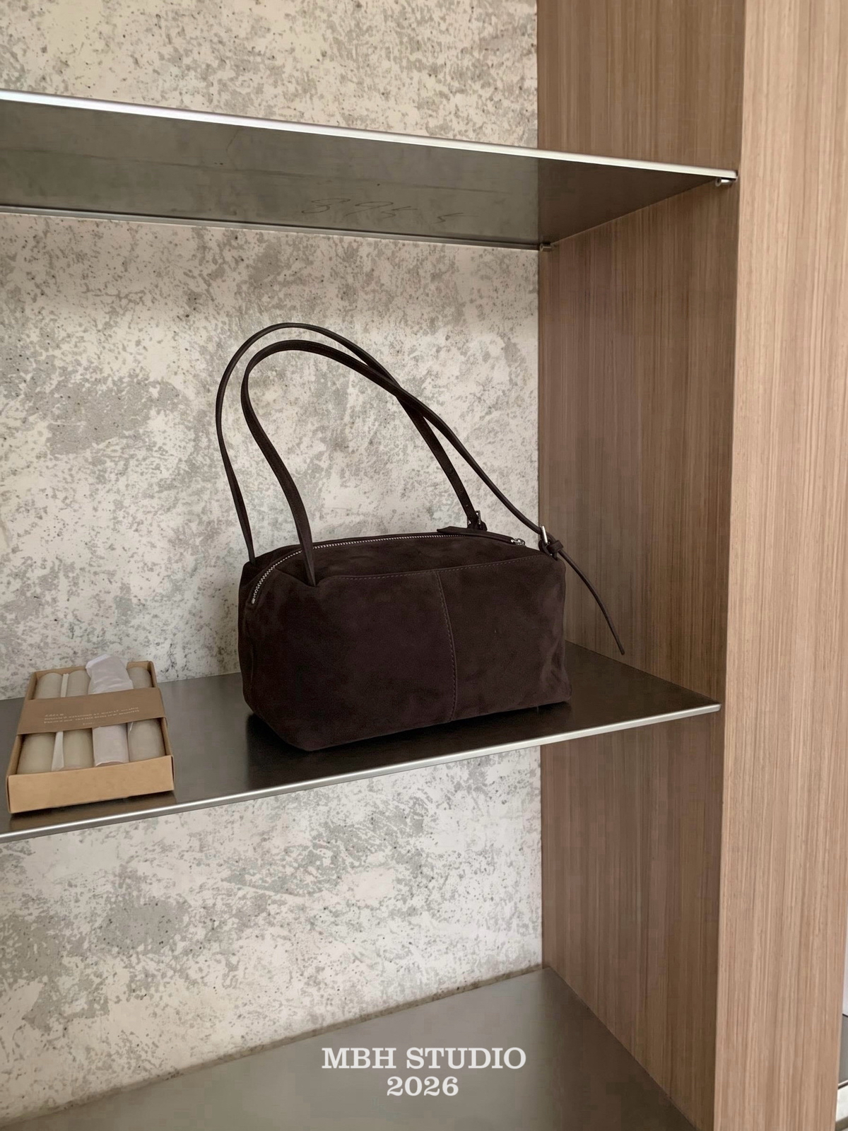 MBH Mini Boston Pillow Bag in Top Grain Leather Casual Shoulder Bag - Image 2