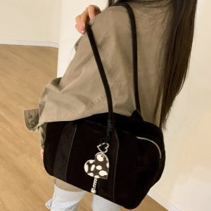 MBH Minimalist Boston Bag Large Capacity Long Handle Shoulder Bag