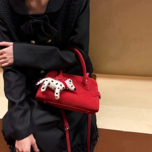 Autumn New Arrival: Celebrity Style Small Suede Boston Bag Vintage Versatile Handbag