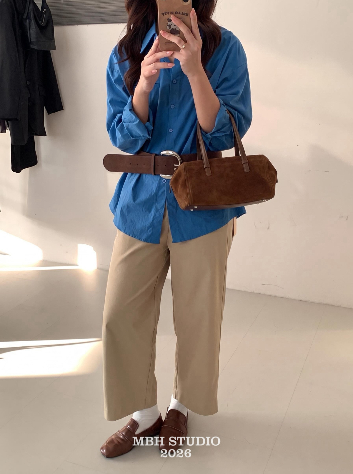 MBH Autumn 2026 Women's Matte Leather Boston Bag Large Capacity Handbag - Image 3
